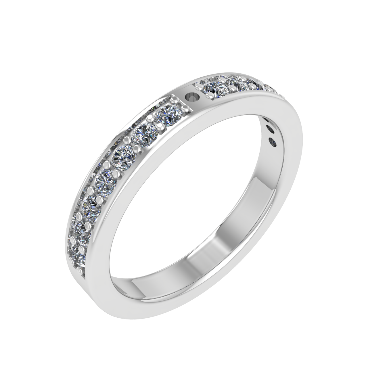 ACCENTED CLASSIC 1 ROW 1.90mm x 1.90mm PEG COMPATIBLE ENGAGEMENT RING